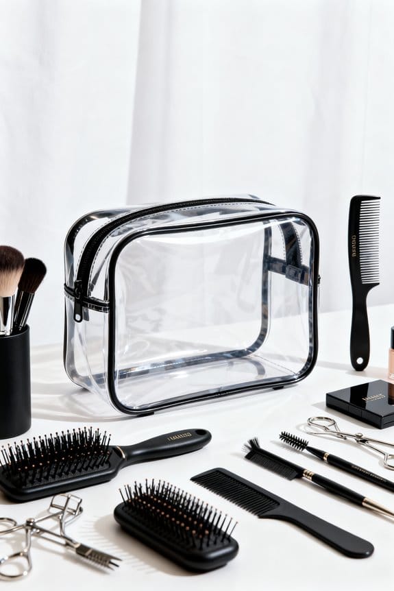 durable waterproof clear makeup bag