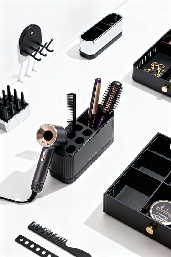 efficient hair tool storage