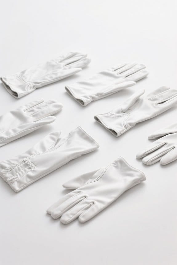 elegant white gloves selection