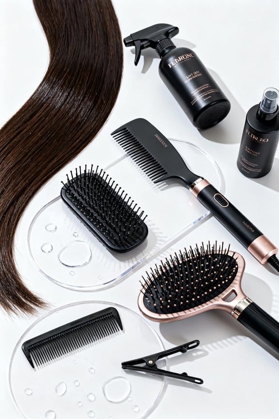 gentle detangling wet hair