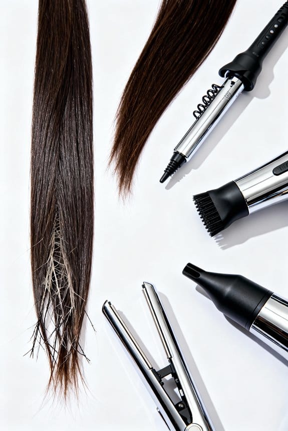 heat damage hair signs