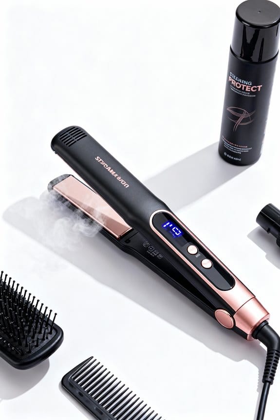 hydrating steam powered hair straightening