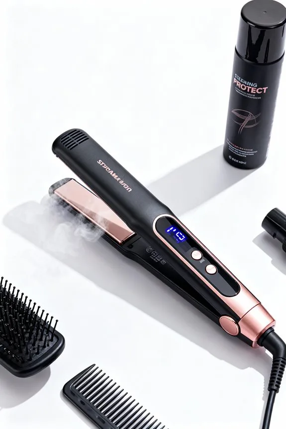 hydrating steam powered hair straightening