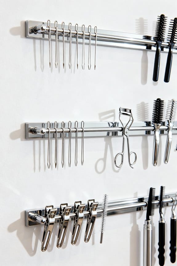 magnetic strips for organization