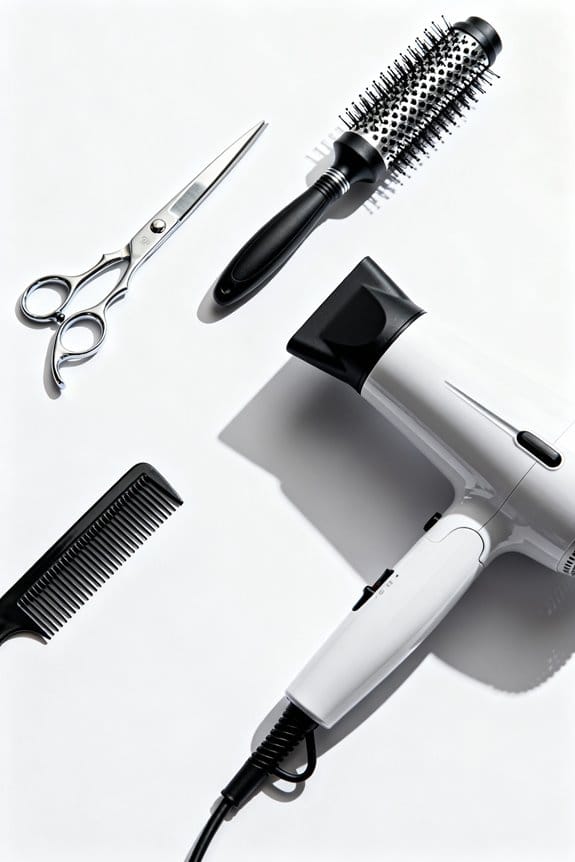minimalist short hair styling