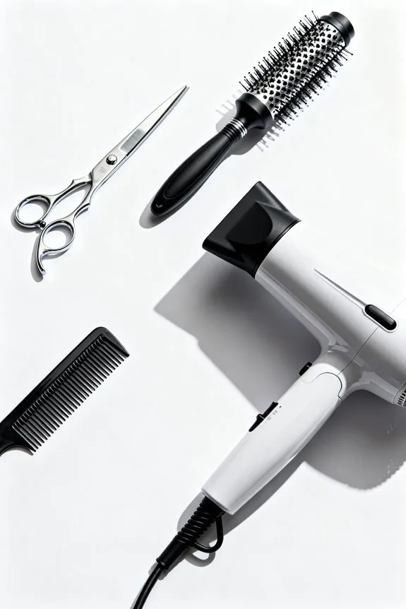 minimalist short hair styling
