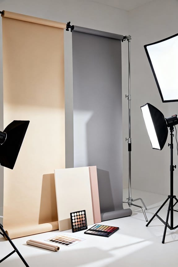 neutral and complementary backdrops