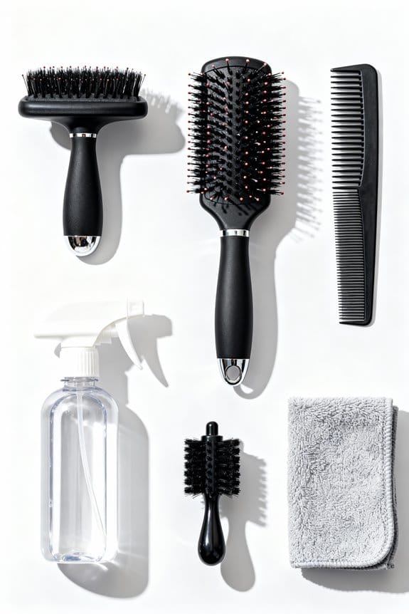 personalized hairbrush cleaning schedule
