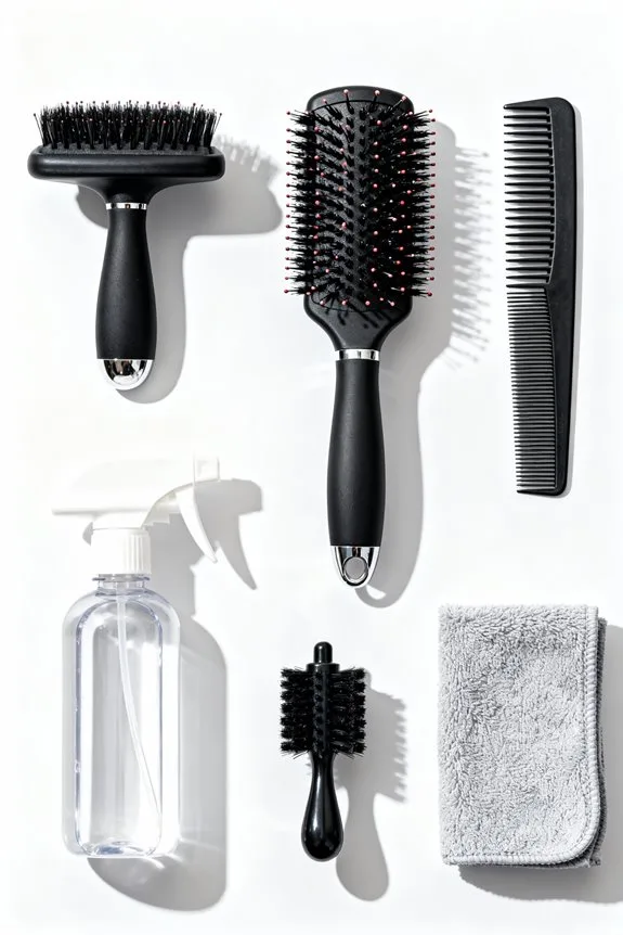 personalized hairbrush cleaning schedule