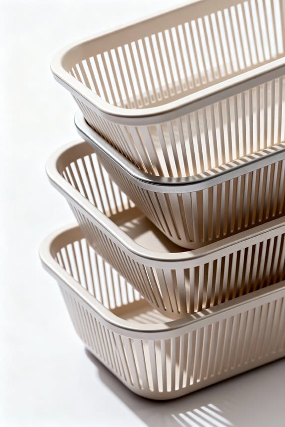 stylish stackable organization baskets