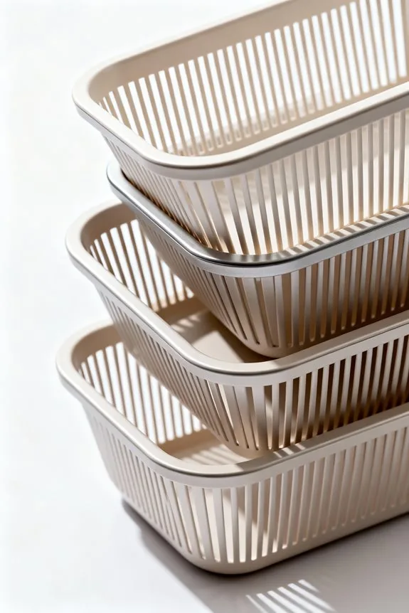stylish stackable organization baskets