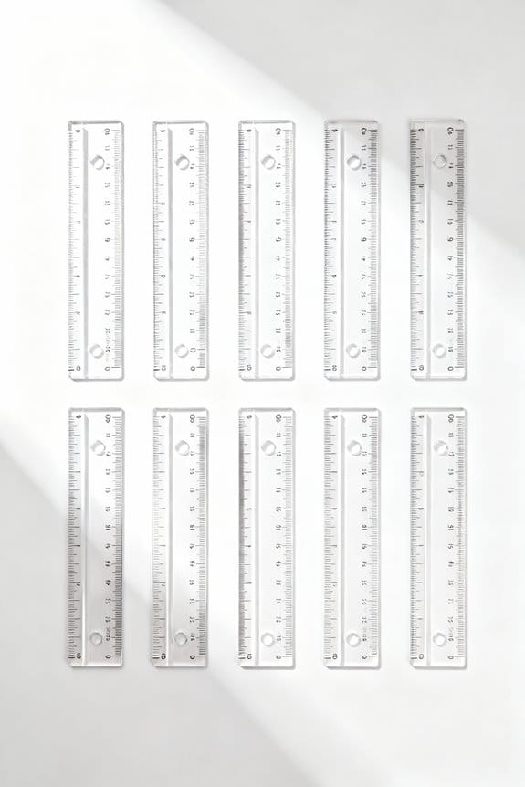 transparent rulers for accuracy