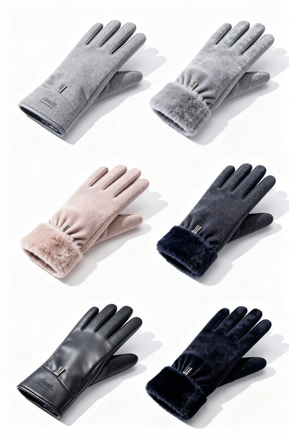 warm cozy fleece gloves