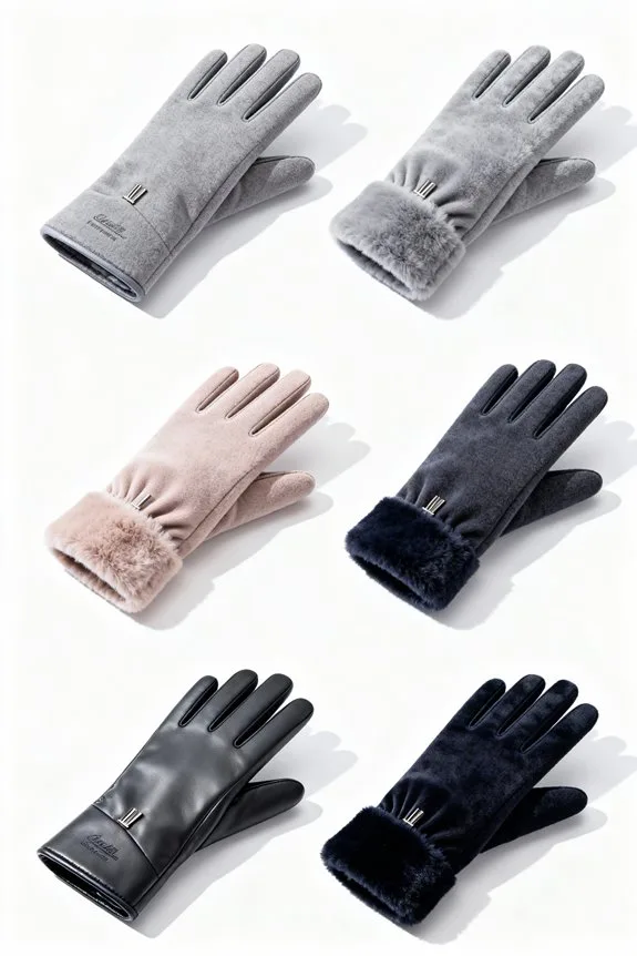 warm cozy fleece gloves