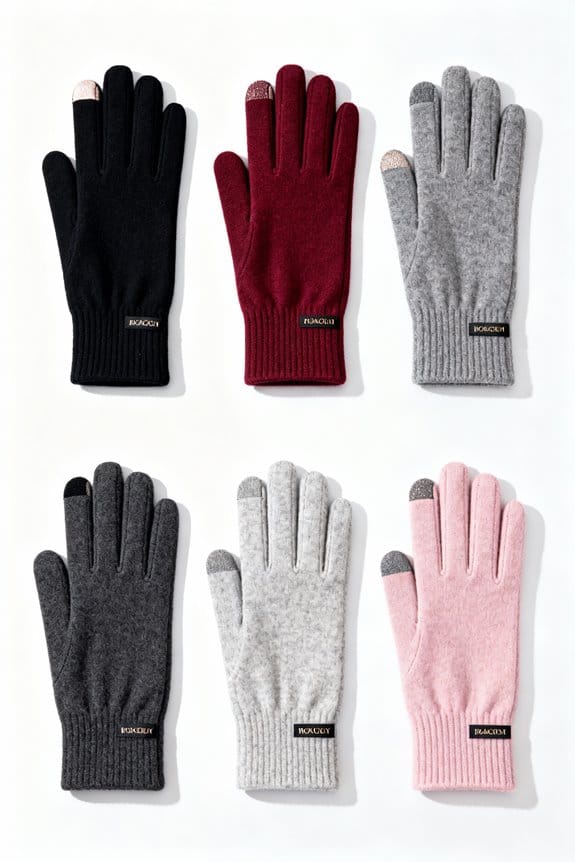 warm touchscreen gloves selection
